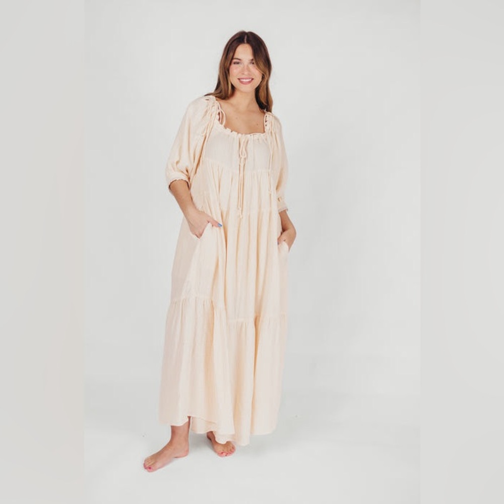 Worth Collective Goddess Blush Maxi Dress